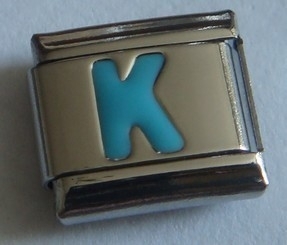 Letter K blauw